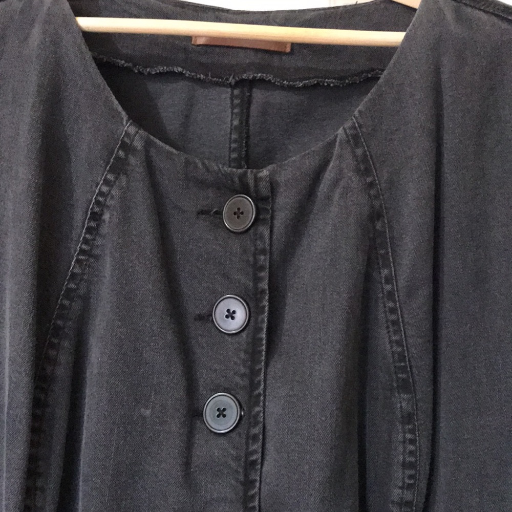 eShakti denim knee length coat